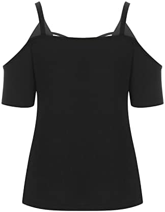 Uskrsne košulje za žene Criss Cross v Neck Hladni brijeder majica Slatka blagdanska bluza ljeto 2023 tunične vrhove kratkih rukava