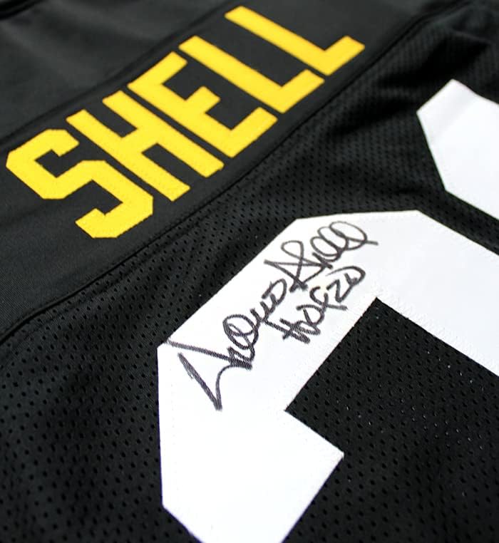 Donnie Shell potpisao autogramirani Pittsburgh Steelers Prilagođeni dres upisani Hof 20 Tristar