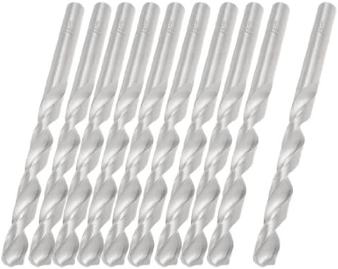 Aexit 10 PCS držač alata 58 mm duljina flauta 5,1 mm dia.metal Marable HSS Twist Bušilice za bušenje Model: 42AS602QO558