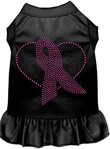Mirage proizvodi za kućne ljubimce ružičaste vrpce od rhinestone haljina, 4x-velika, crna
