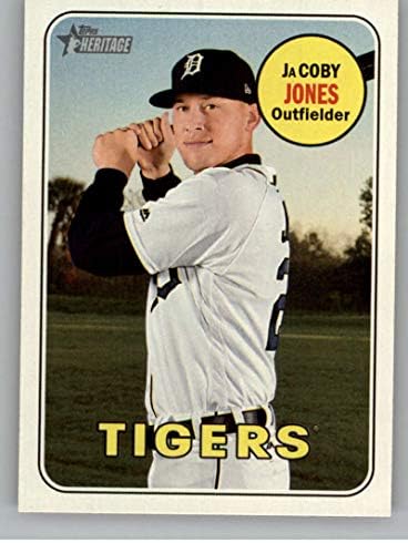 2018. Topps Heritage Visoki broj bejzbol 636 Jacoby Jones Detroit Tigers Službeni MLB trgovačka kartica