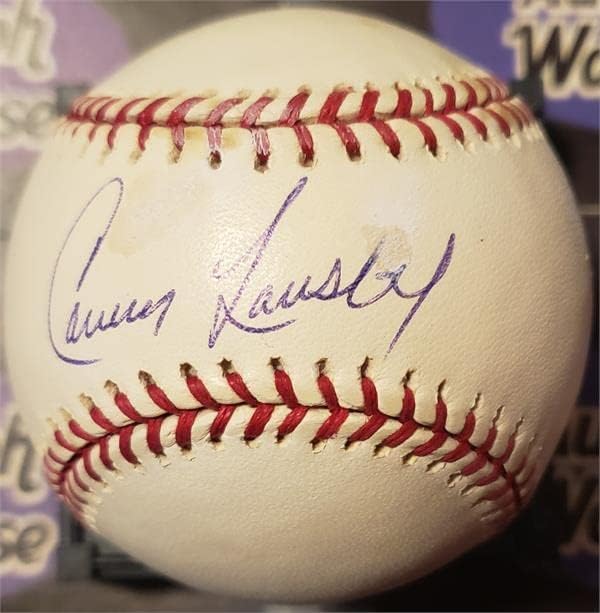 Carney Lansford Autografirani bejzbol uočavajući toniranje loše stanje - Autografirani bejzbols