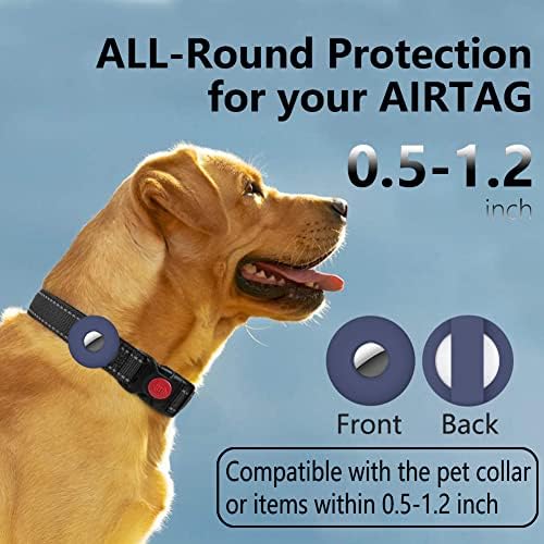 AirTag Holder za ovratnik za pse Silikonski kućište za kućne ljubimce Kompatibilan s Apple Airtagovima, držač za borbu protiv zrak