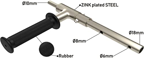 Adapter za bušenje leda s ručicom - 18 mm/0,720 Promjer izlaznog osovine - čelični bežični pričvršćivanje za bušenje za led za bušilica