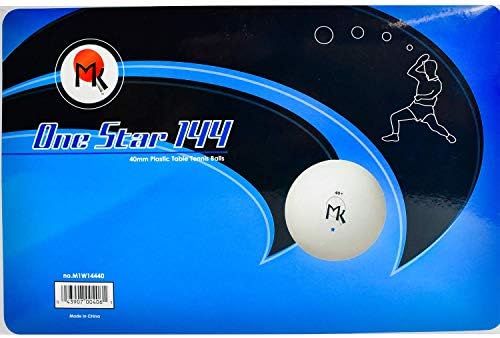 Martin Kilpatrick 1 zvjezdice stolne teniske kuglice - kutija od 144 MK One Star vježbanja loptice - 40 mm ping pong kuglice - Bijele