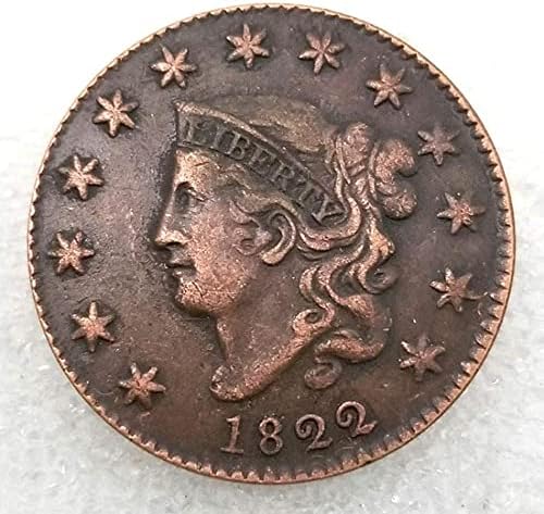 1822. besplatna replika Komemorativni novčić Sjedinjene Države Komemorativni stari novčić necirkulirani lutajući nikl Sjedinjene Države