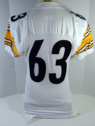 2002 Pittsburgh Steelers 63 Igra izdana White Jersey 44 DP21333 - Nepotpisana NFL igra korištena dresova