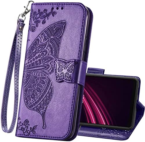 Torbica-novčanik za T-Mobile Revvl 6 Pro 5G, novčanik od umjetne kože, flip-zaštitna torbica za telefon, remen za ručni zglob, držač