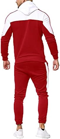 Muški znojnice 2 komada Hoodie Tracksuit setovi casual udobno colorblock sportski atletski jogging odijela za muškarce