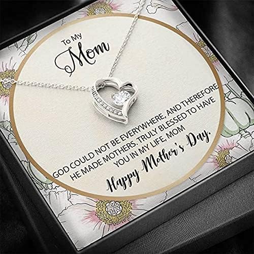 Sretan Majčin dan za mamu, zauvijek ljubav ogrlica, Majčin dan, mama poklon od sina, poklon za mamu, Božić, rođendan, rođendan, diplomiranje,