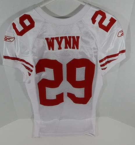 2010. San Francisco 49ers Deshawn Wynn 29 Igra izdana White Jersey DP06184 - Nepotpisana NFL igra korištena dresova
