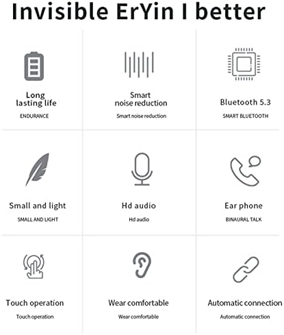 Kuaizfan bežične slušalice u uhu, Bluetooth 5.3 IPX5 Vodootporni Immersive Zvuk zasljepljujući RGB aktivni svjetlosni efekt s futrolom