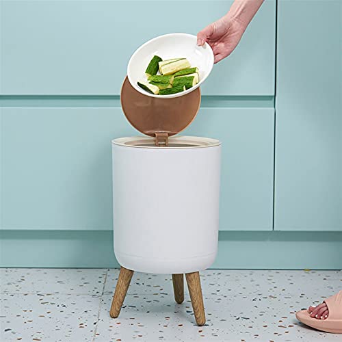 Zalord smeće limenke 7L kanta za smeće s poklopcem prešanje za prašinu za dnevni boravak toalet kupaonica kuhinja kanta za smeće visoke