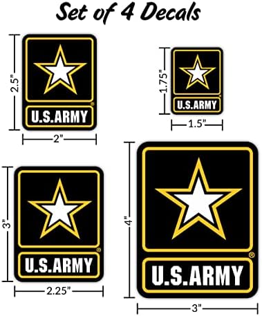Službeno licencirane naljepnice američke vojske-naljepnice američke vojske od 4 dijela za prozore kamiona ili automobila, telefona,