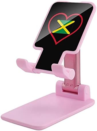Volim Jamaica Red Heart Print Stand Stand Stand kompatibilan s tabletima iPhone sklopke sklopivi podesivi podesivi držač mobitela Desktop