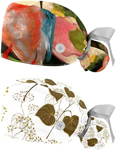 VBFOFBV Radna kapa s gumbima s vrpcama s vrpcom za vrpcu leđa, šeširi, akvarelni hummingbird