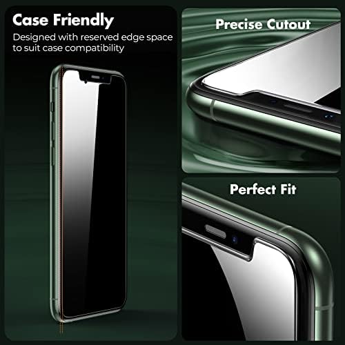 Zaštitnik zaslona za nevaljanu zaštitu privatnosti za iPhone 11 Pro Max/XS Max, staklo u kaljenom stanju [True 28 ° Anti Spy] [9H tvrdoća]