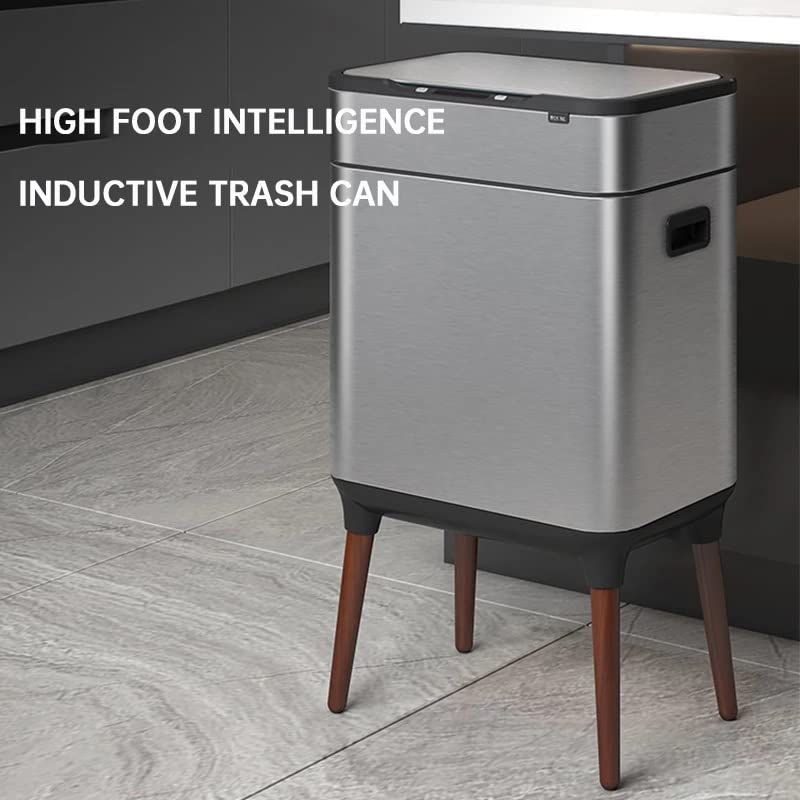Kanta za smeće br. pravokutna kanta za smeće od nehrđajućeg čelika s visokom nogom kuhinjska kanta za smeće automatsko smeće za smeće