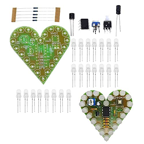 Srčani oblik LED trepereća svjetla komplet set za lemljenje elektronike