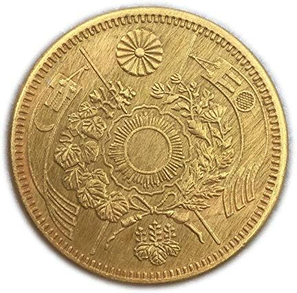 Utisnuli japanski meiji trogodišnji zlatni prigodni prigodni novčić kolekcija mikro-poglavlja kolekcija Komemorativna kovanica