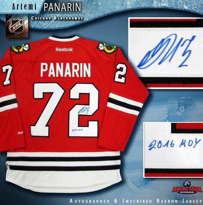 Artemi Panarin potpisala je Chicago Blackhawks Red Reebok Jersey Roy - Autografirani NHL dresovi