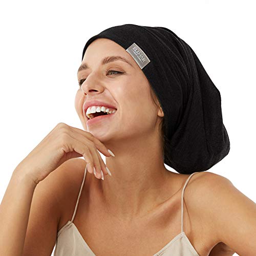 Elihair 2pcs spavanje kapica obložena svilenkasti satenski poklopac Podesivi mekani šeširi za žene i djevojke frizzey kosa