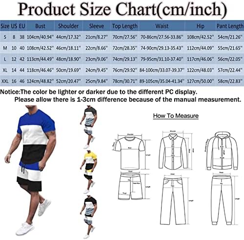 Muška ličnost Sport Set Summer Outfit 2 komada postavljeno majice s kratkim rukavima i kratke hlače Fashion Casual Sweatsuits