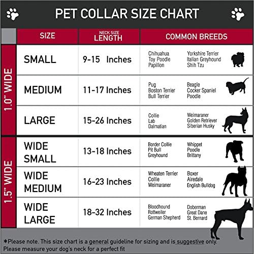 Potpove za kopču crna/crvena/žuta martingale ovratnik za pse, 1,5 široko ugrađen 16-23 vrat-medij