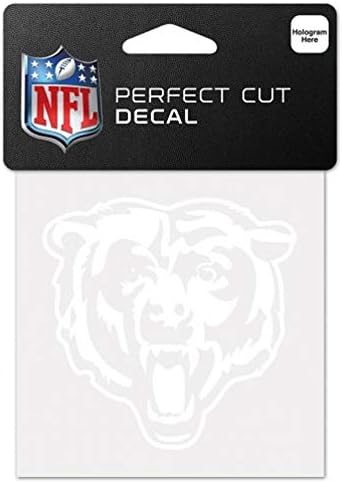 Wincraft NFL Chicago Bears 4x4 savršeni izrezani bijeli naljepnica, jedna veličina, boju tima