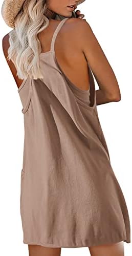 Nirovien ženska teniska haljina za vježbanje mini haljina s kratkim hlačama bez rukava špageti na remenima za golf atletske haljine