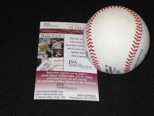 Denis Menke Braves potpisao je Autografirani autentični Rawlings onl bejzbol JSA rijetko - Autografirani bejzbols