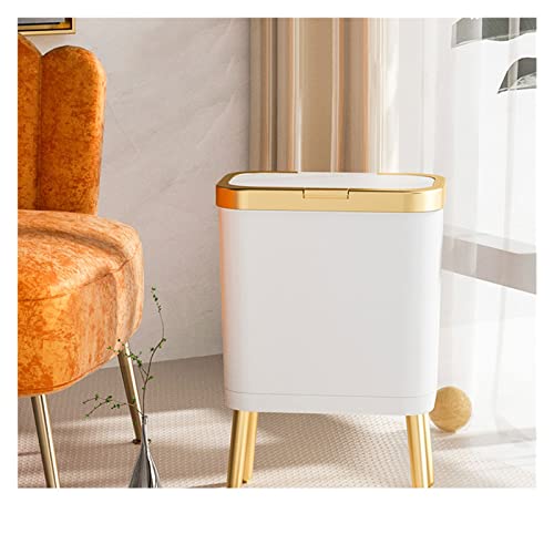 BKDFD Zlatna kanta za smeće za kuhinju kreativne limenke za smeće visokih stopala za kupaonicu