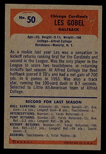 1955. Bowman 50 Les Gobel Chicago Cardinals-FB NM/MT Cardinals-FB Alfred College