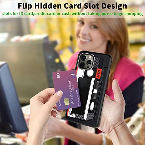 Za futrolu za novčanik s držačem kartice od 12 inča hibridni dvoslojni Mekani silikonski Tvrdi PC sa skrivenim ID-ovima kreditne kartice