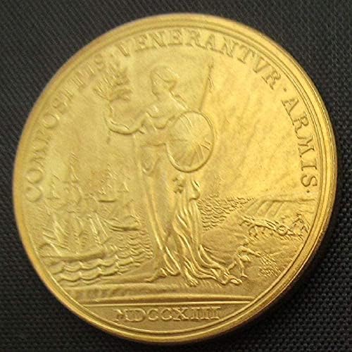 Britanski zlatni novčići 1713 Strani kopija zlata od pozlaćenih komoranih kovanica