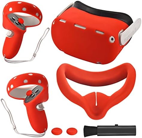 Silikonska ručka kontrolera za dodatnu opremu, s ručkom za čišćenje leća slušalica za virtualnu stvarnost, kapicom za palac, zaštitnim