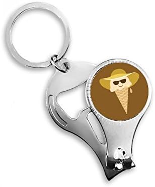 Naočale za šešir glava slatki sladoled za nokat za nokat ring ključ za otvarač za bočicu za bočicu