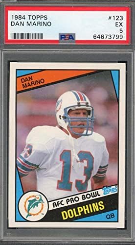 Dan Marino 1984 Topps Football Rookie Card RC 123 Ocijenjeni PSA 5