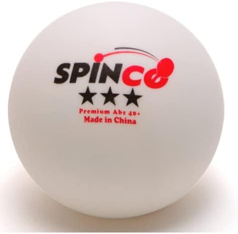 12 pakiranja Spinco ping pong kuglice | 3-zvjezdice stolne teniske kuglice | 40+ ABS trening ili natjecateljske kuglice | Šest bijelih