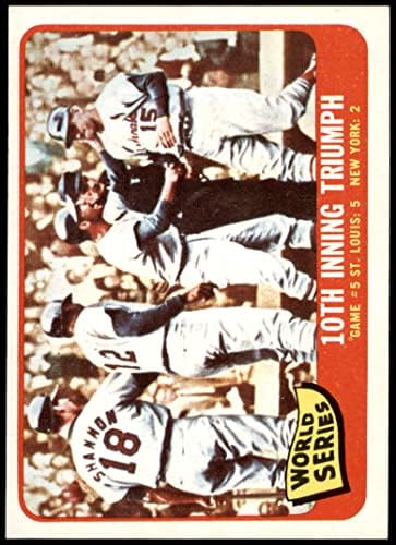 1965. Topps 136 1964 World Series - Igra 5-10. Trijumf Tim McCarver/Bill White/Dick Groat/Mike Shannon St. Louis/New York Cardinals/Yankees