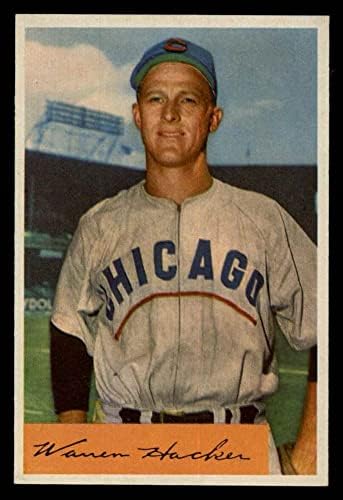 1954. Bowman 125 Warren Hacker Chicago Cubs Ex/Mt Cubs