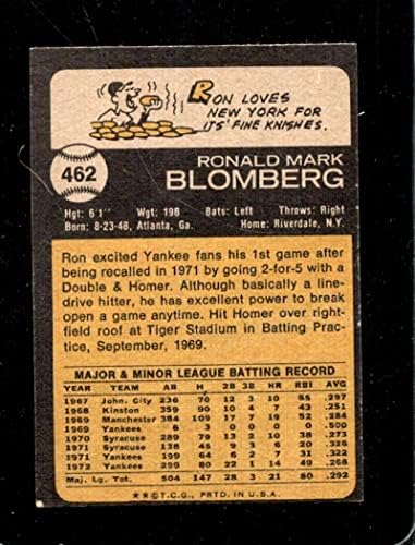 1973. Topps 462 Ron Blomberg Ex Yankees