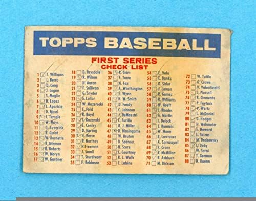 1957. Topps Check List 1/2 serije Big Blony Varijacija bejzbol kartice Niska razred - BASPED BASEBAL CARDCE