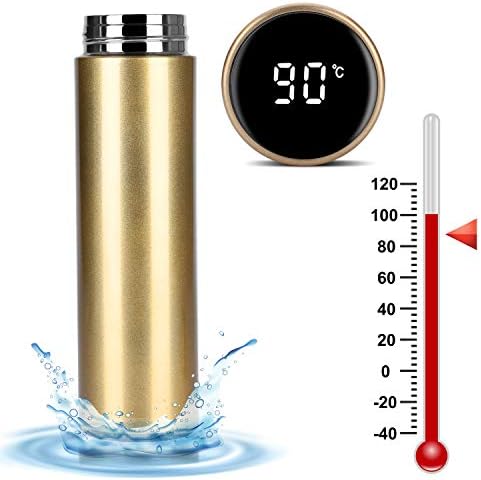 Boca za vodu izolirana vakuumom od 17 Oz s prikazom temperature, visokokvalitetna termos boca od nehrđajućeg čelika, šalica za kavu,