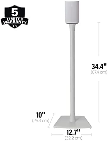 Sanus bežični zvučnik Stand za Sonos Era 100 ™ - Upari White |, savršeno postavljanje stajališta za jednostavnu i sigurnu montiranje